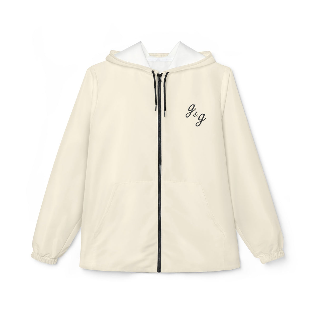 "Color Wheel" g&g Unisex Windbreaker Jacket in Cream