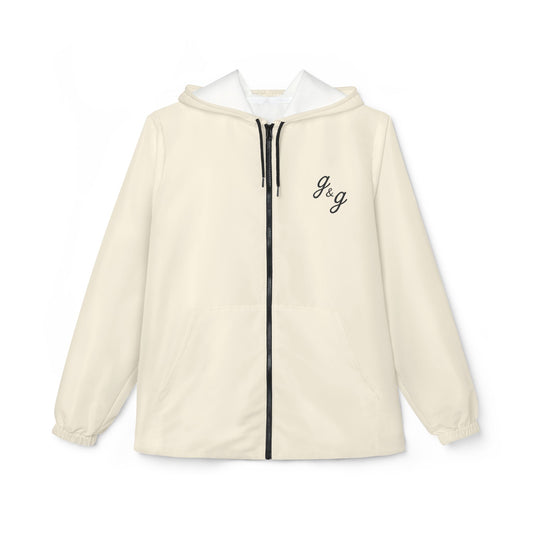 "Color Wheel" g&g Unisex Windbreaker Jacket in Cream