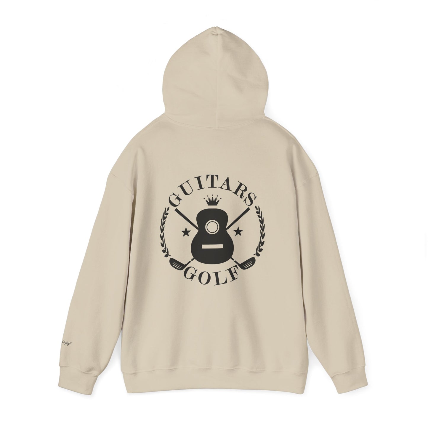 "guitars&golf" White Logo Heavy Blend™ Hooded Sweatshirt