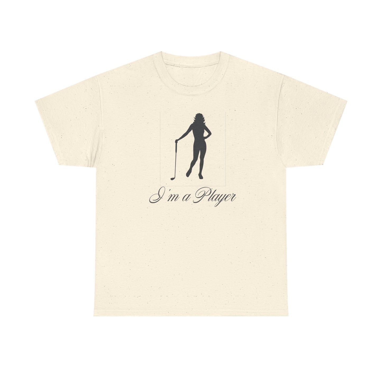 All Cotton "I'm a Player" golf girl Black Logo