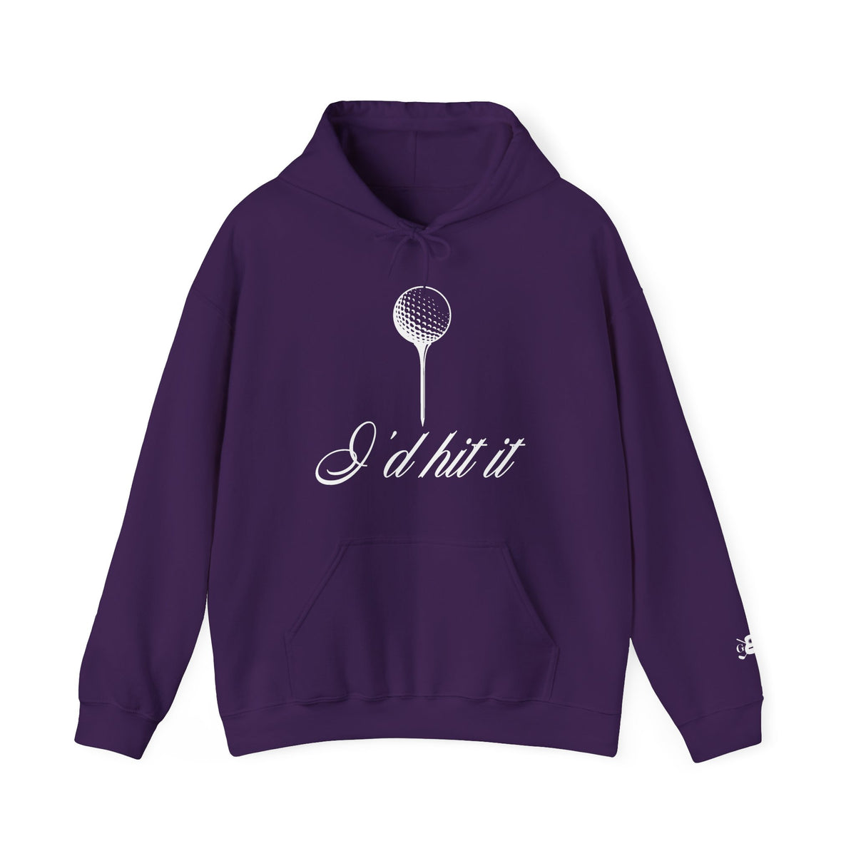 "I'd Hit It" White Logo Heavy Blend™ Hooded Sweatshirt