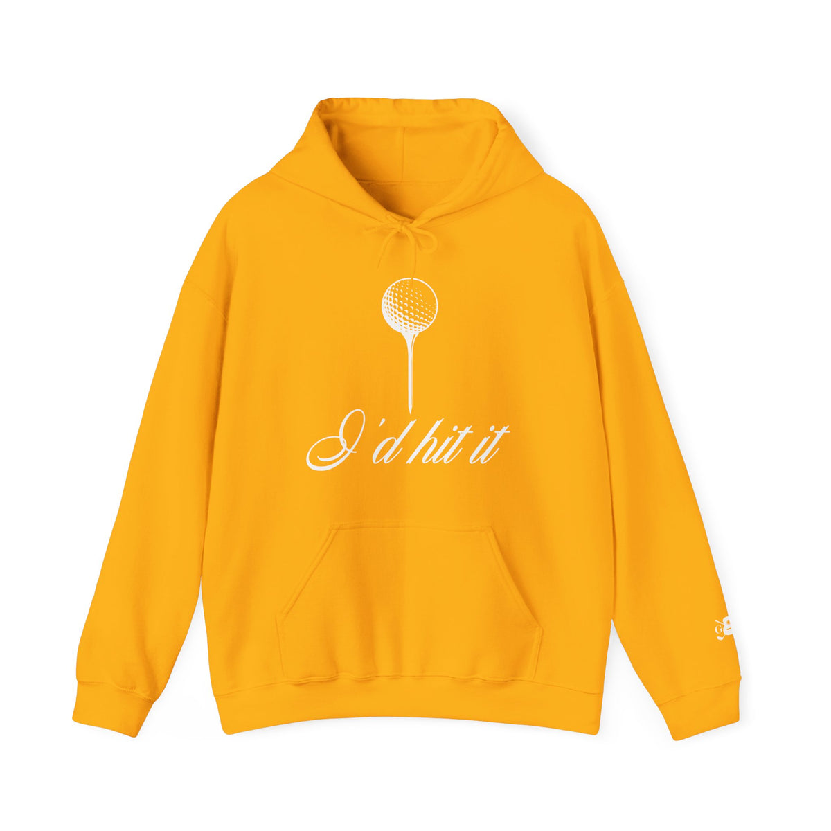 "I'd Hit It" White Logo Heavy Blend™ Hooded Sweatshirt