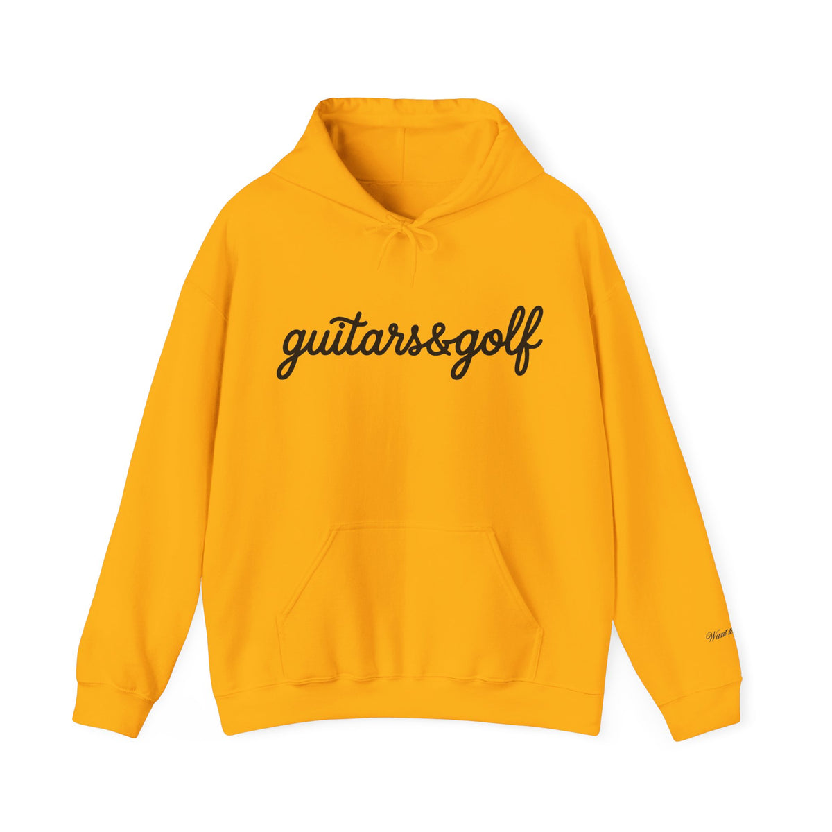 "guitars&golf" Black Logo Heavy Blend™ Hooded Sweatshirt