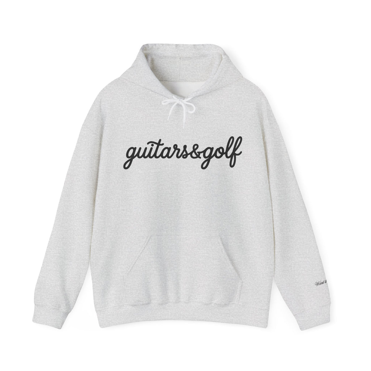 "guitars&golf" Black Logo Heavy Blend™ Hooded Sweatshirt