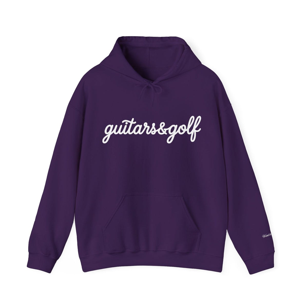 "guitars&golf" White Logo Heavy Blend™ Hooded Sweatshirt