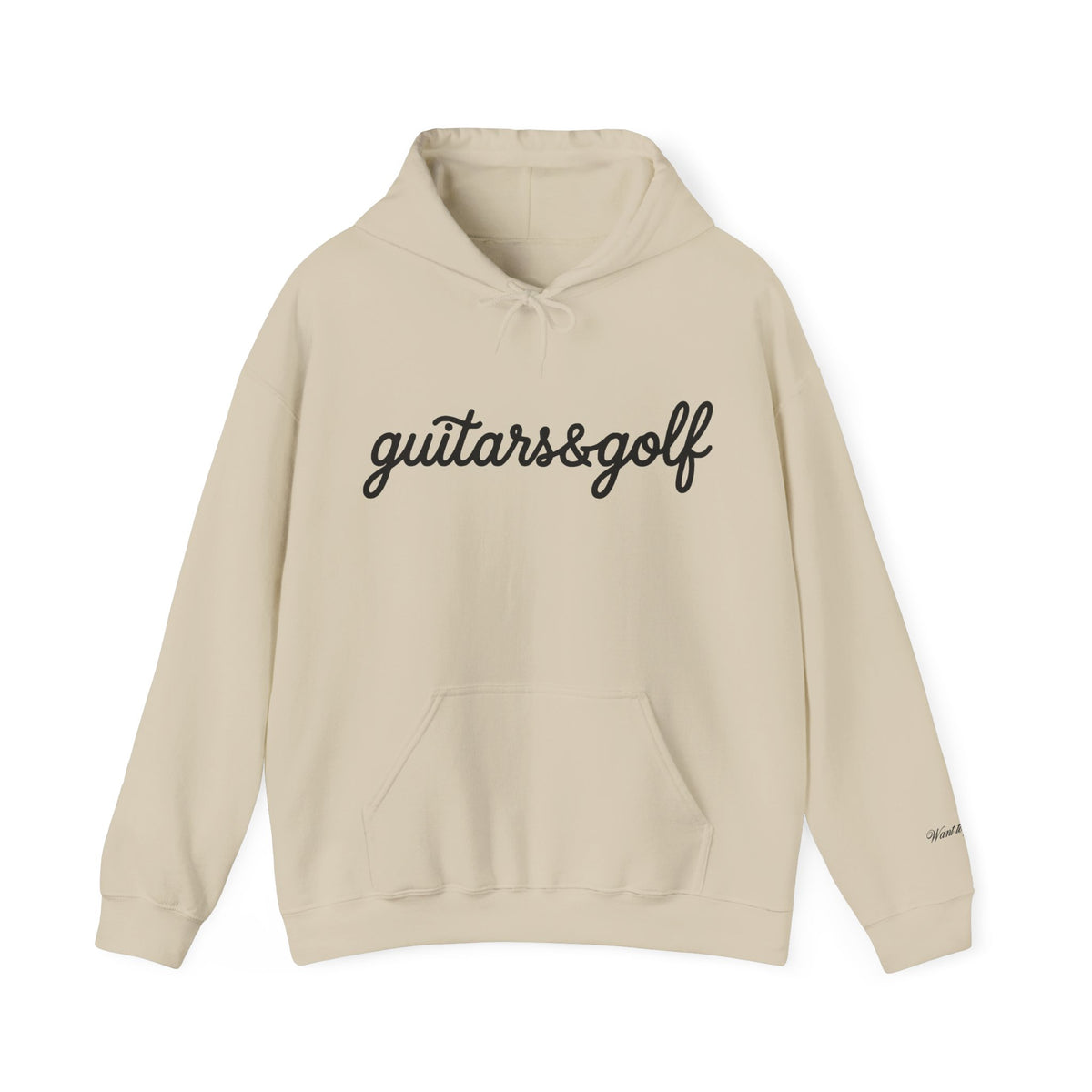 "guitars&golf" Black Logo Heavy Blend™ Hooded Sweatshirt