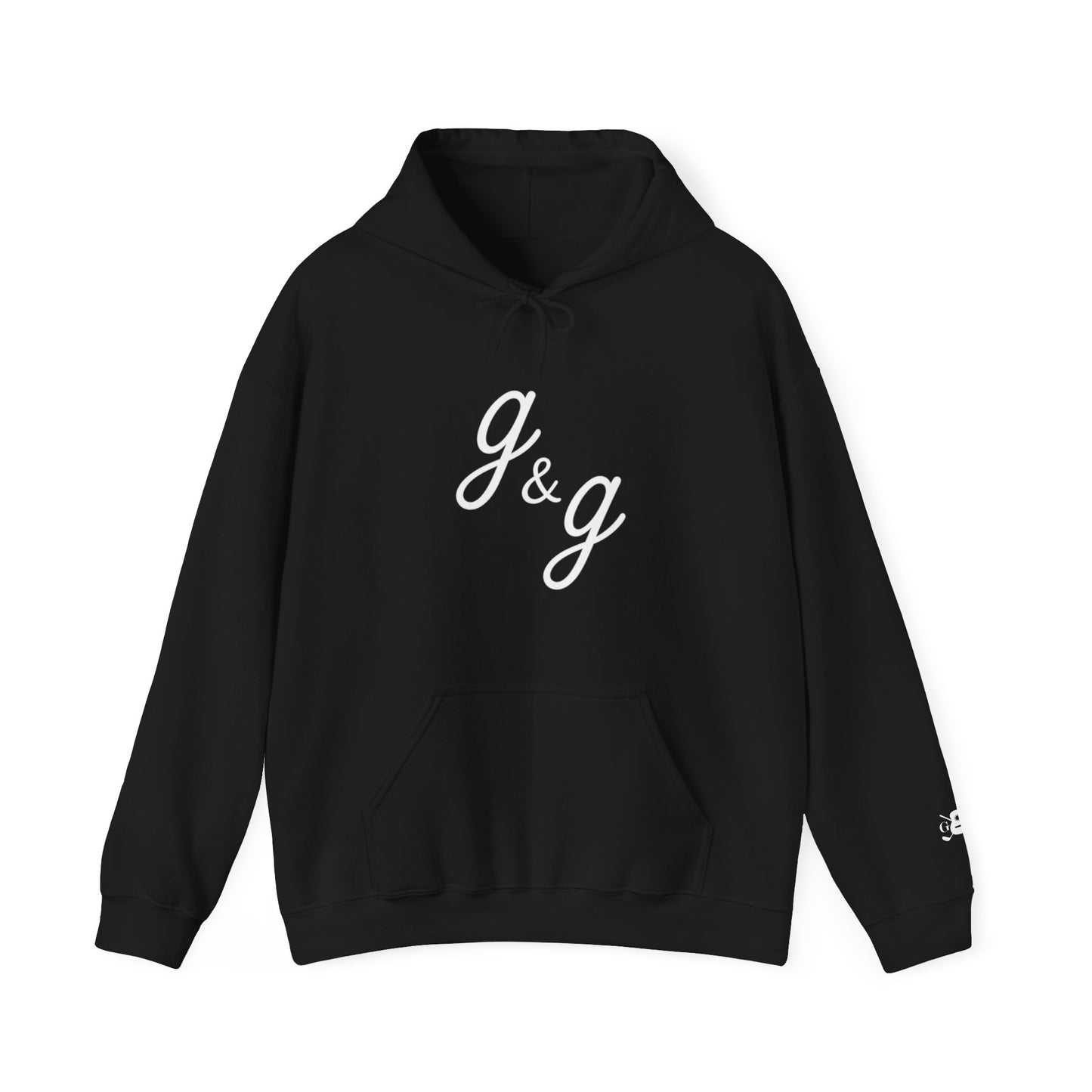 The "Lowercase" g&g Pro White Logo Heavy Blend™ Hooded Sweatshirt