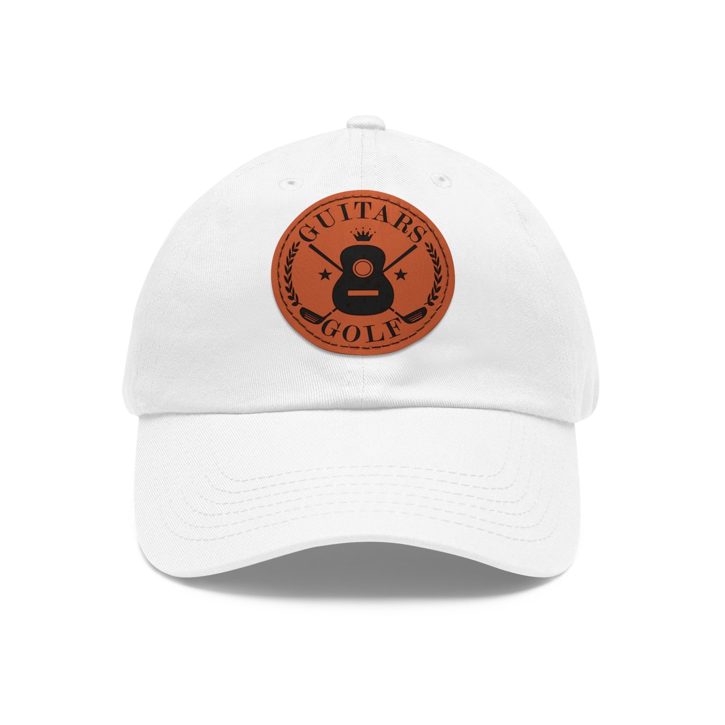 "Guitars and Golf" Logo Dad Hat with Leather Patch