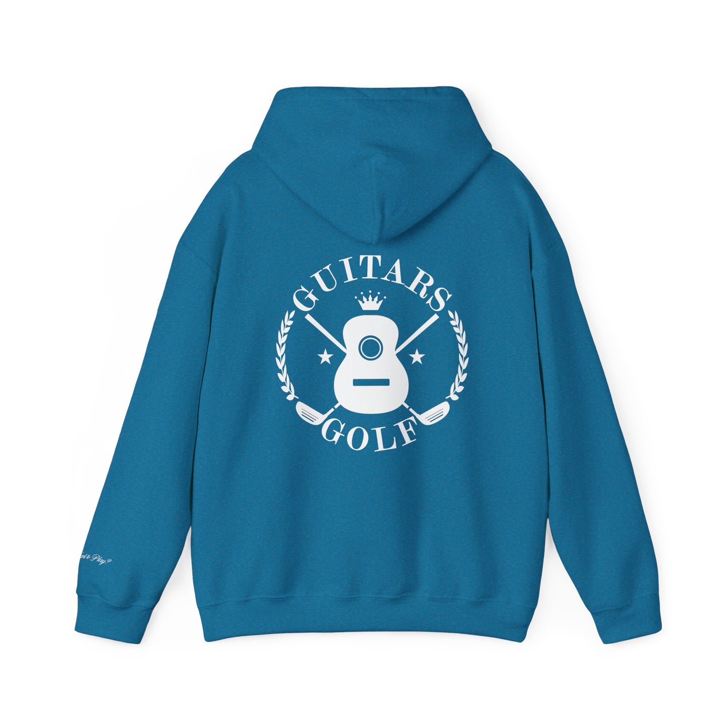 "guitars&golf" White Logo Heavy Blend™ Hooded Sweatshirt