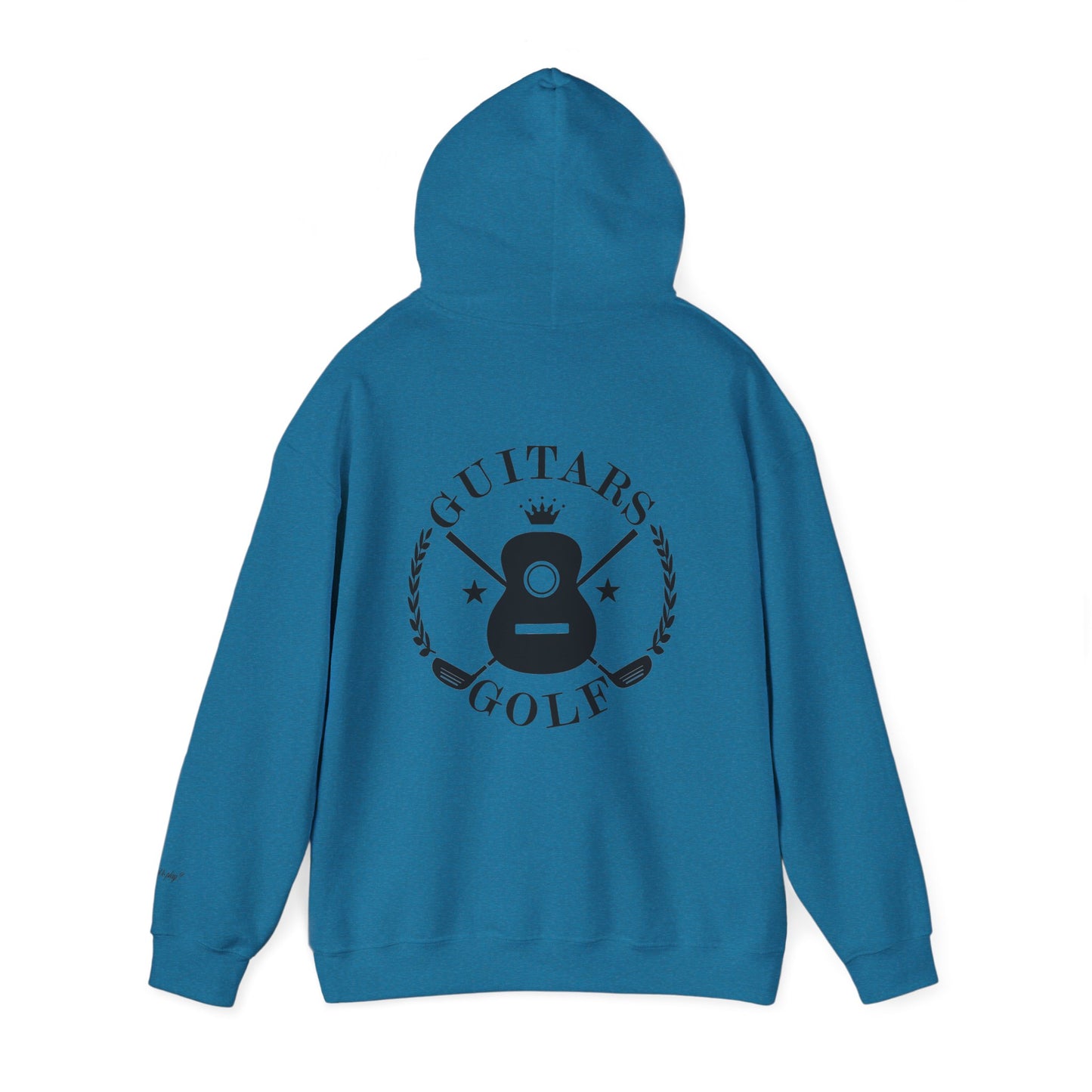 "guitars&golf" White Logo Heavy Blend™ Hooded Sweatshirt