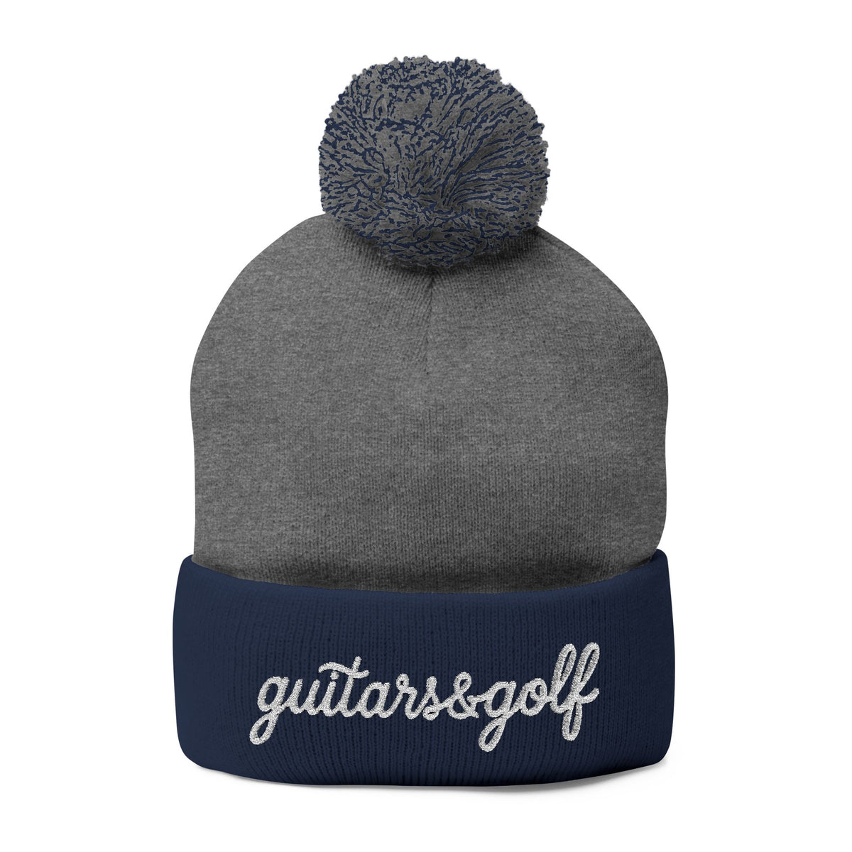 The "Ralphy" guitars&golf Embroidered Pom-Pom Knit Cap