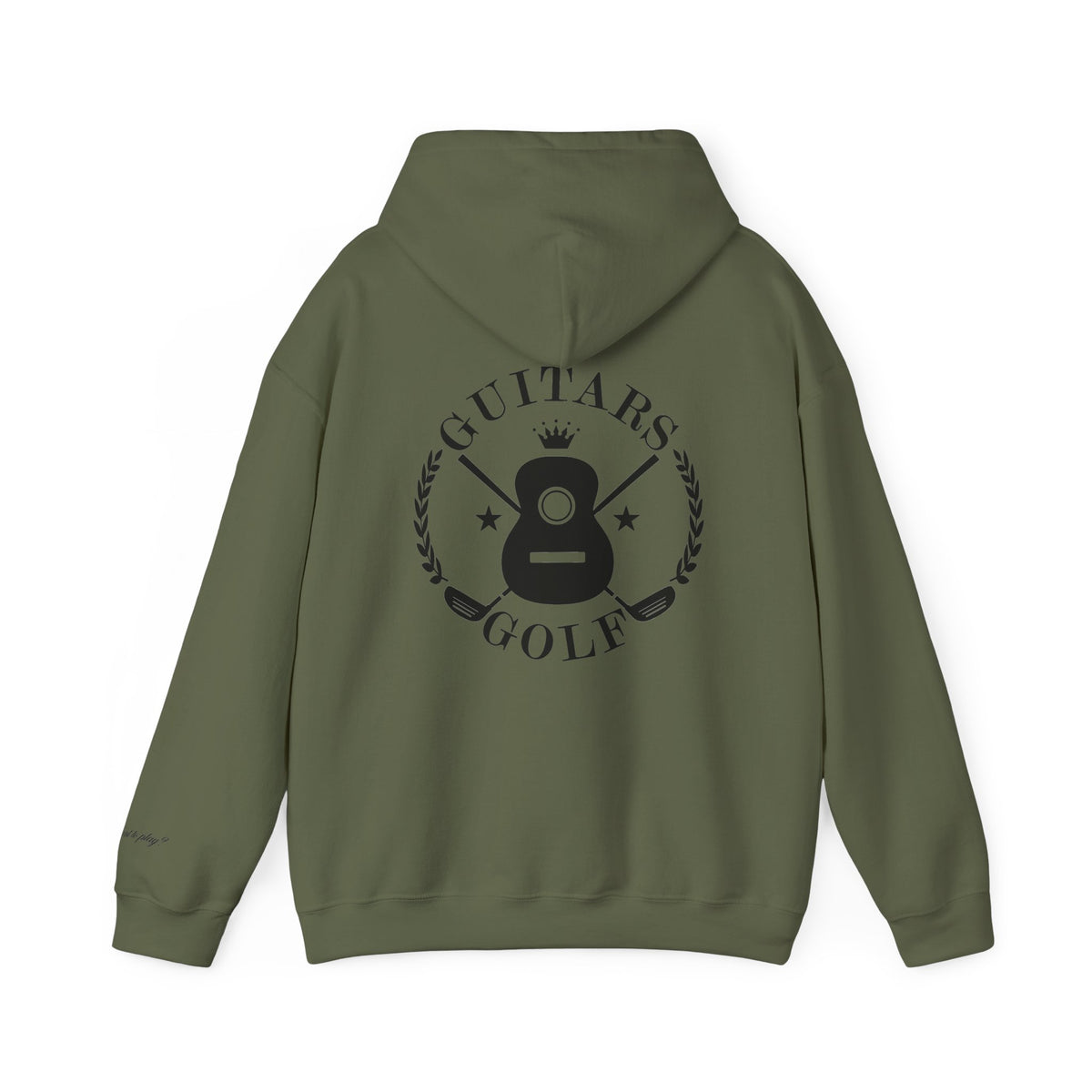 "guitars&golf" Black Logo Heavy Blend™ Hooded Sweatshirt