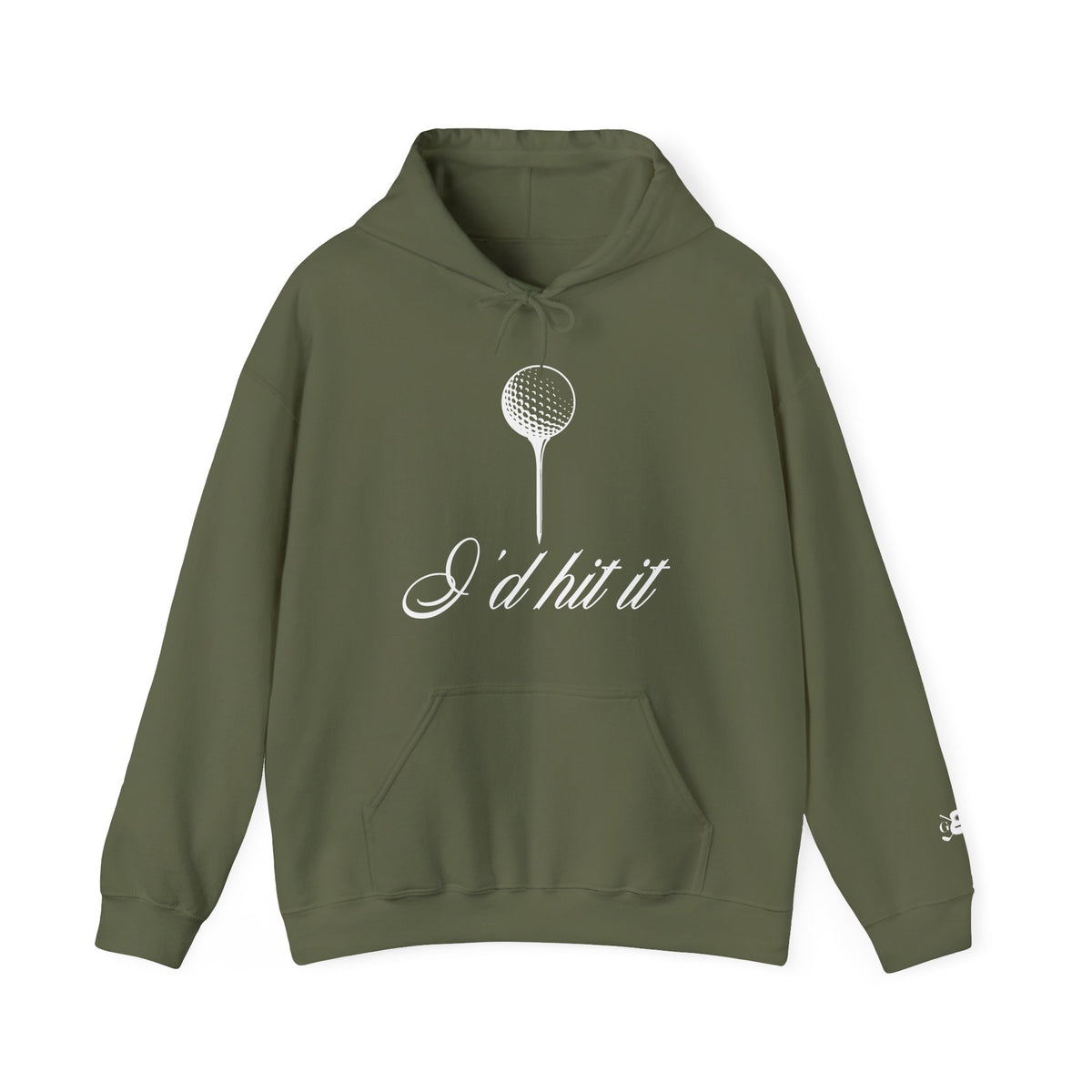 "I'd Hit It" White Logo Heavy Blend™ Hooded Sweatshirt