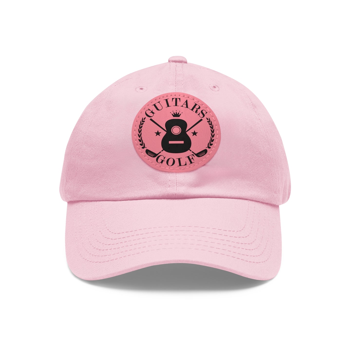 "Guitars and Golf" Logo Dad Hat with Leather Patch