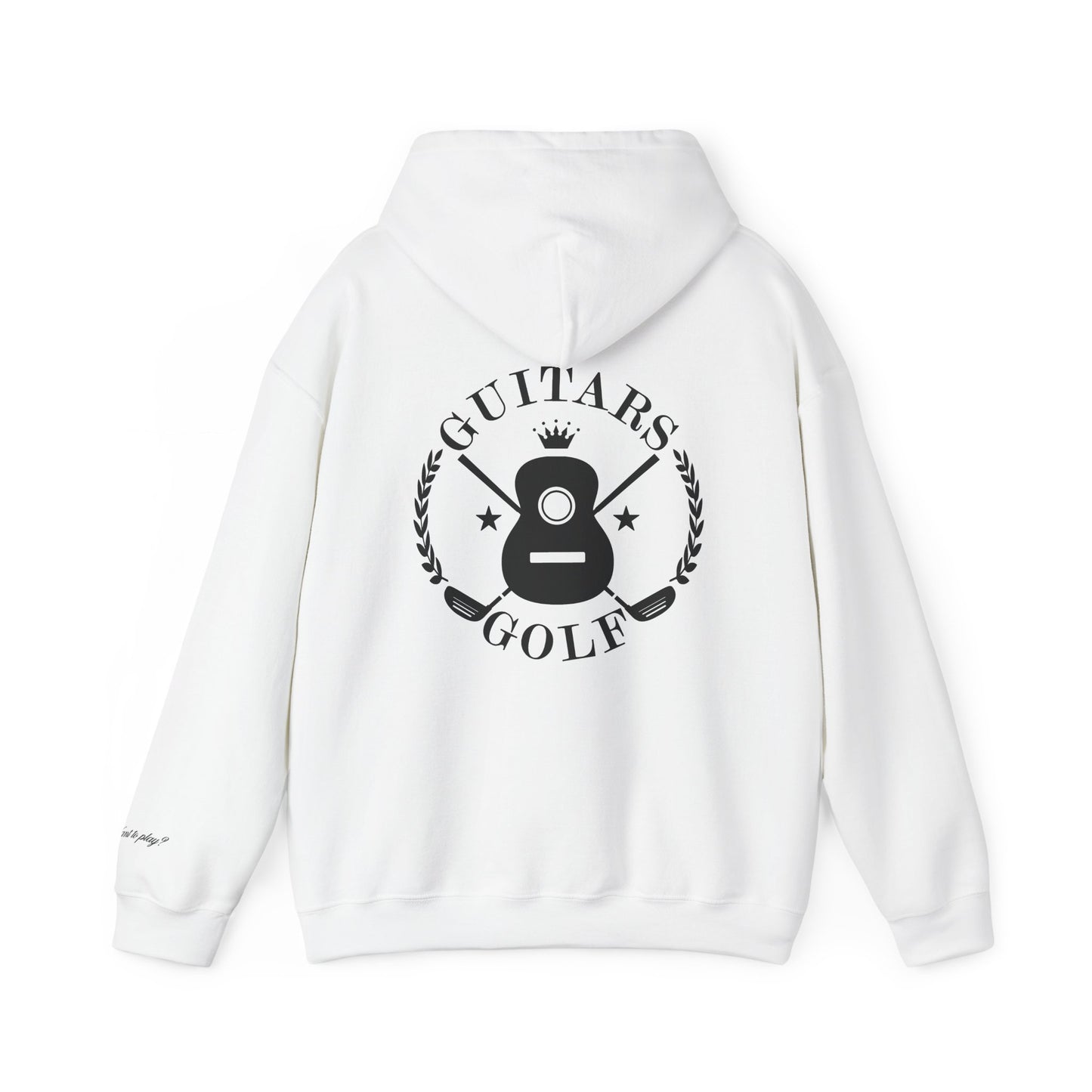 "guitars&golf" White Logo Heavy Blend™ Hooded Sweatshirt