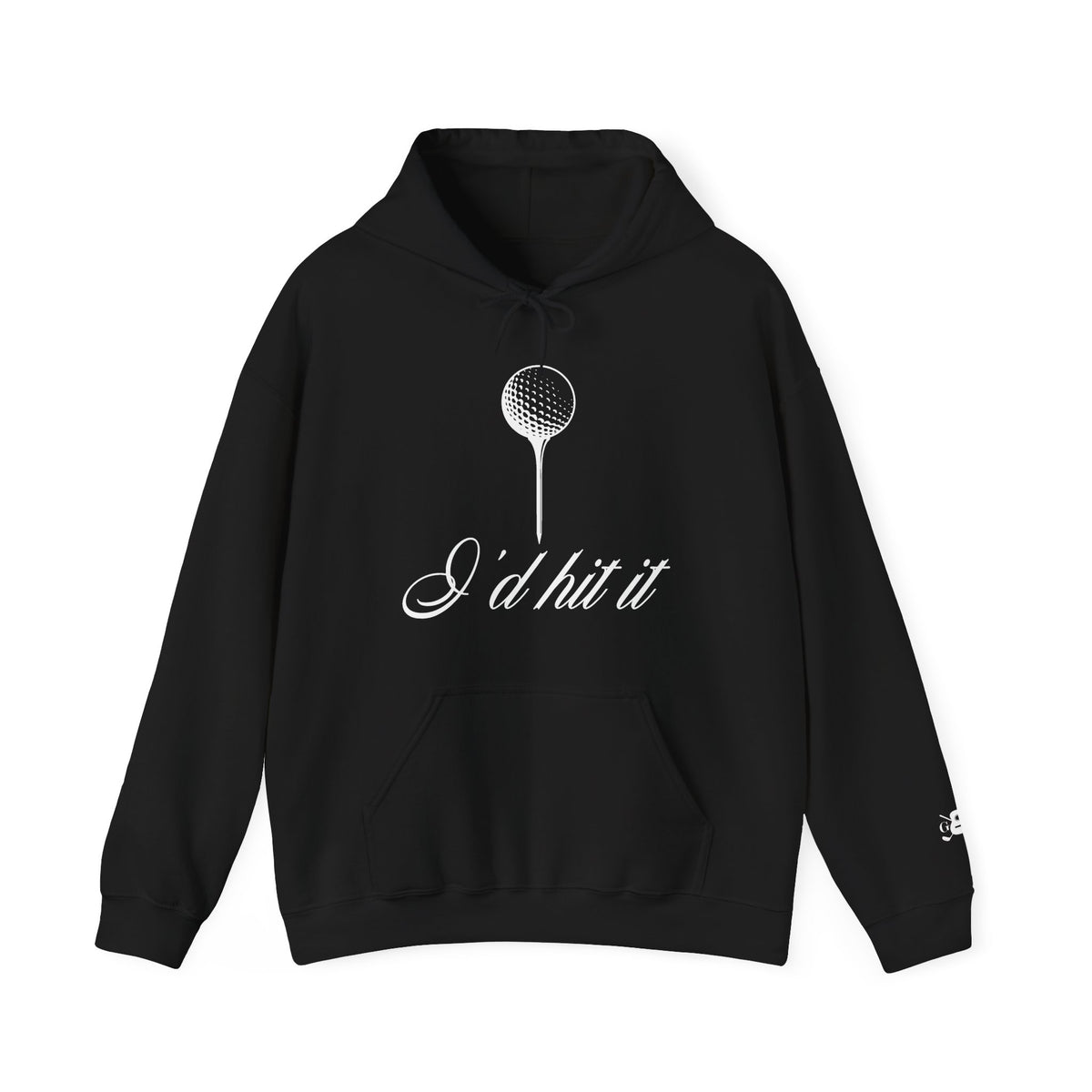 "I'd Hit It" White Logo Heavy Blend™ Hooded Sweatshirt