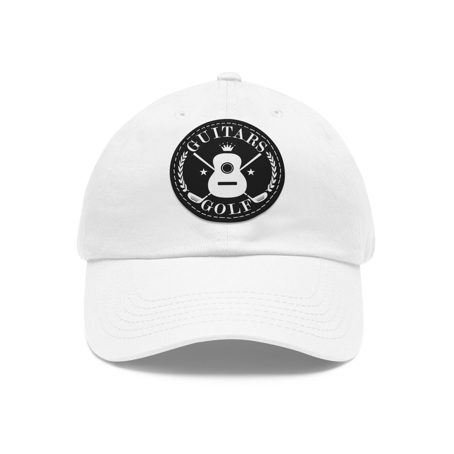 "Guitars and Golf" Logo Dad Hat with Leather Patch