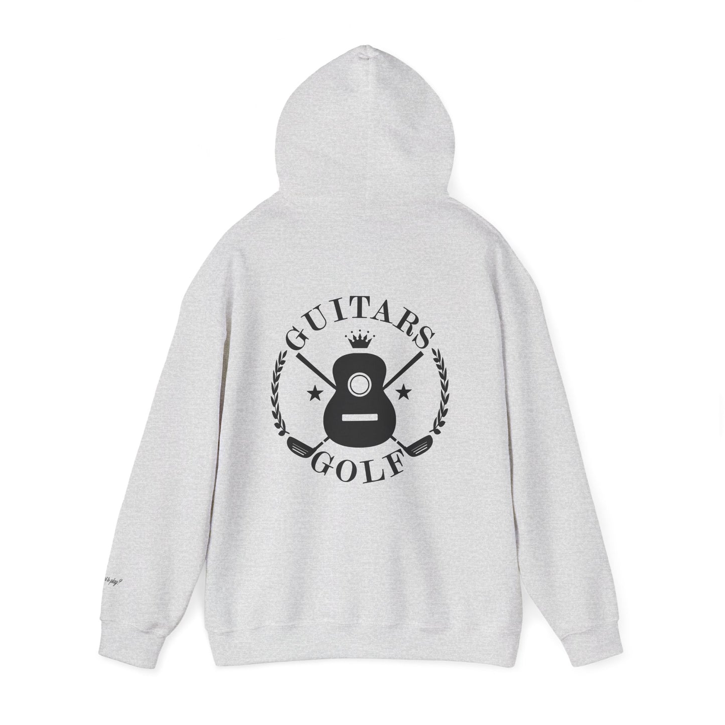 "guitars&golf" White Logo Heavy Blend™ Hooded Sweatshirt