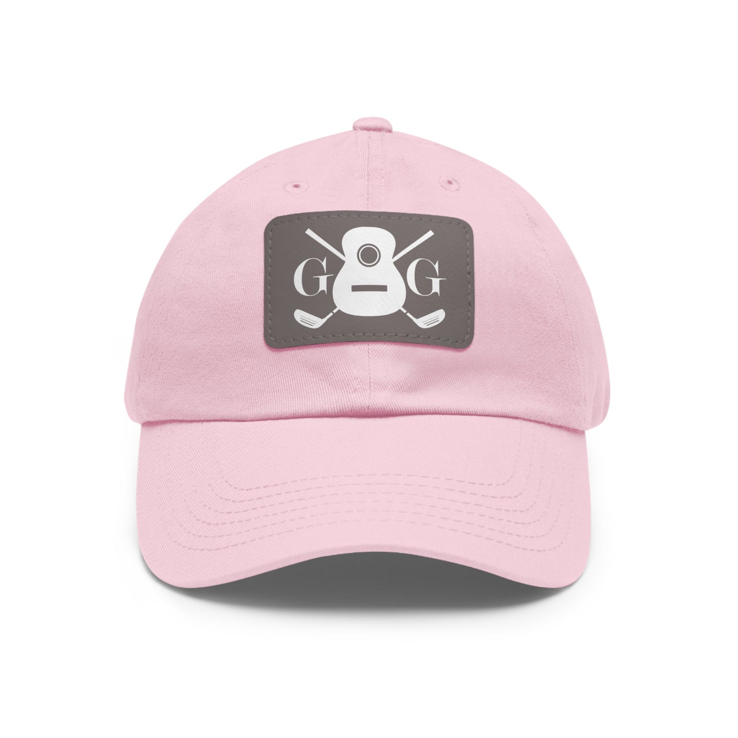 "G&G" White Logo Leather Patch Hat on Your Color Choice