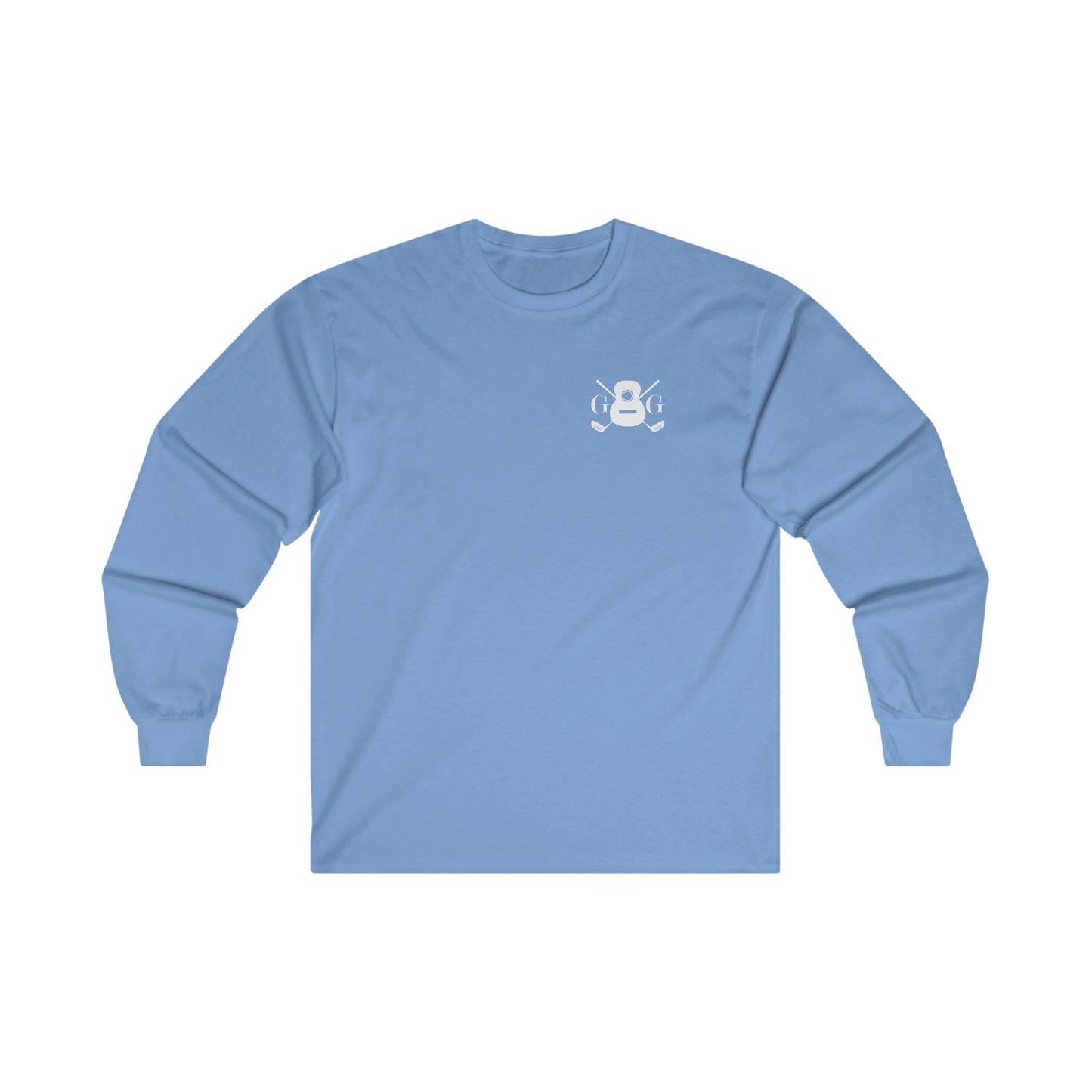 "G&G" White Front/Logo Back on Your Color Choice Ultra Cotton Long Sleeve Tee