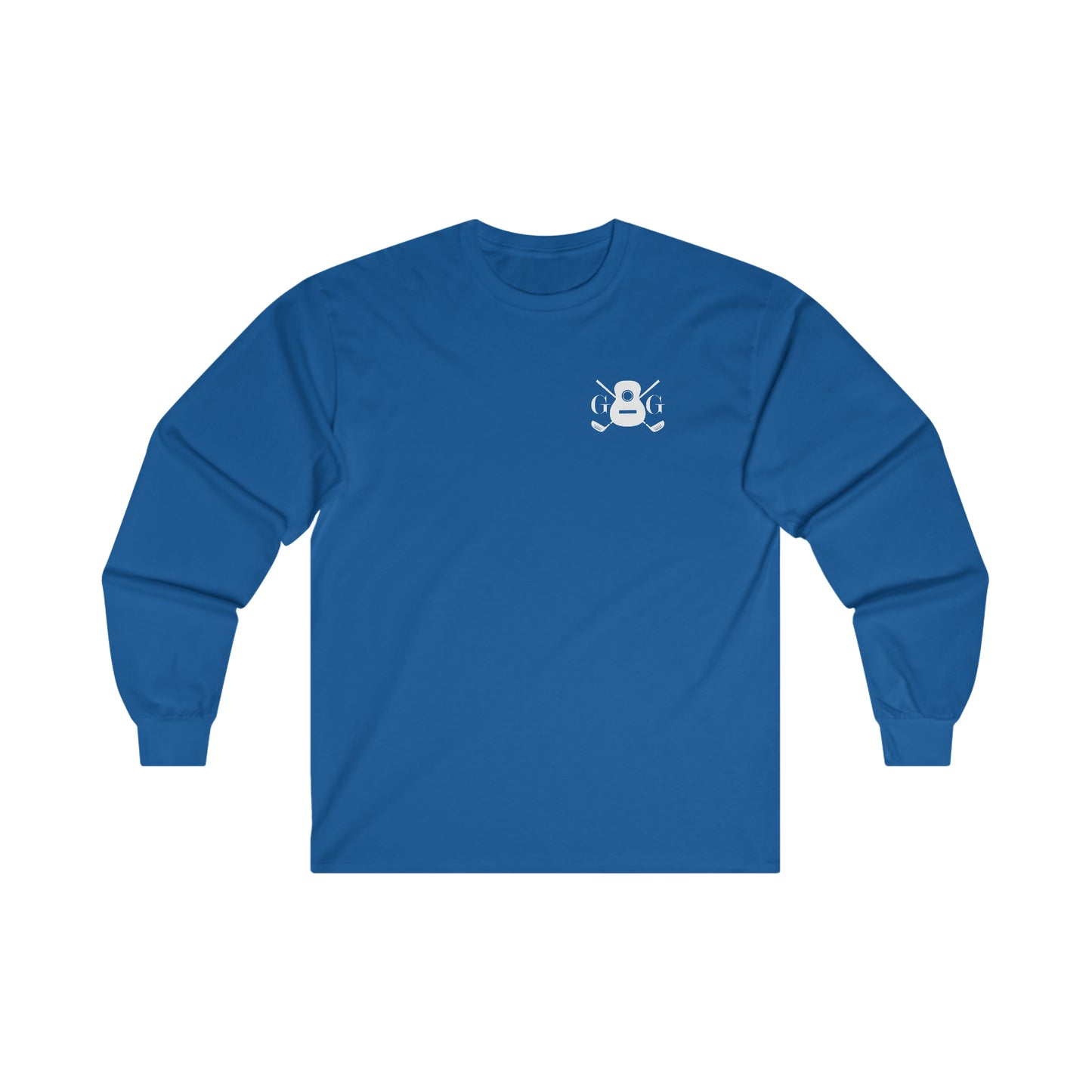 "G&G" White Front/Logo Back on Your Color Choice Ultra Cotton Long Sleeve Tee