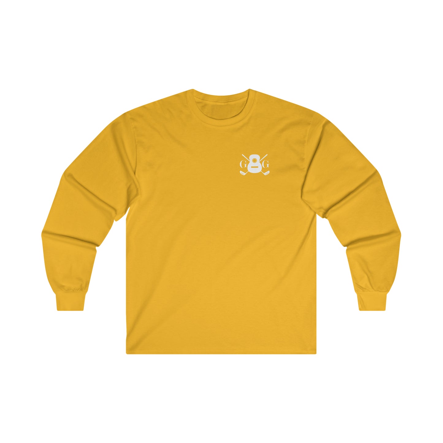 "G&G" White Front/Logo Back on Your Color Choice Ultra Cotton Long Sleeve Tee