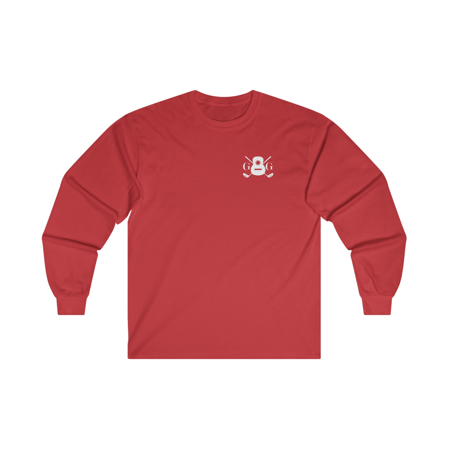 "G&G" White Front/Logo Back on Your Color Choice Ultra Cotton Long Sleeve Tee