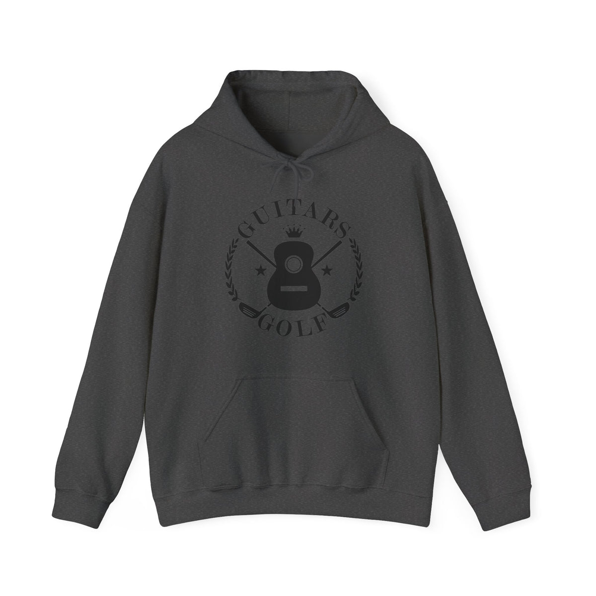 "Guitars & Golf" Logo Black Front Heavy Blend™ Hooded Sweatshirt