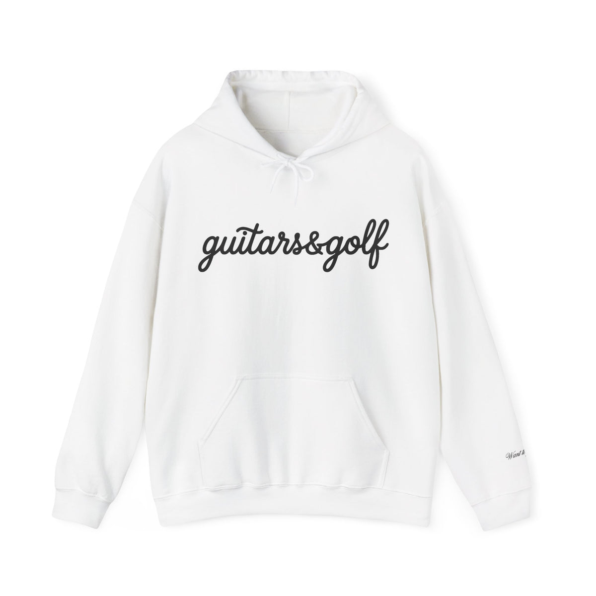 "guitars&golf" Black Logo Heavy Blend™ Hooded Sweatshirt