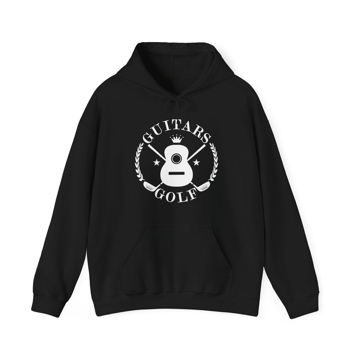 "Guitars & Golf" Logo White Front Heavy Blend™ Hooded Sweatshirt
