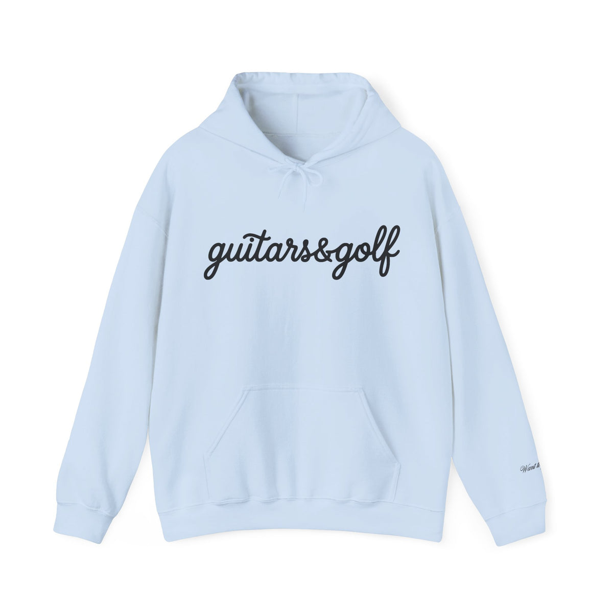 "guitars&golf" Black Logo Heavy Blend™ Hooded Sweatshirt