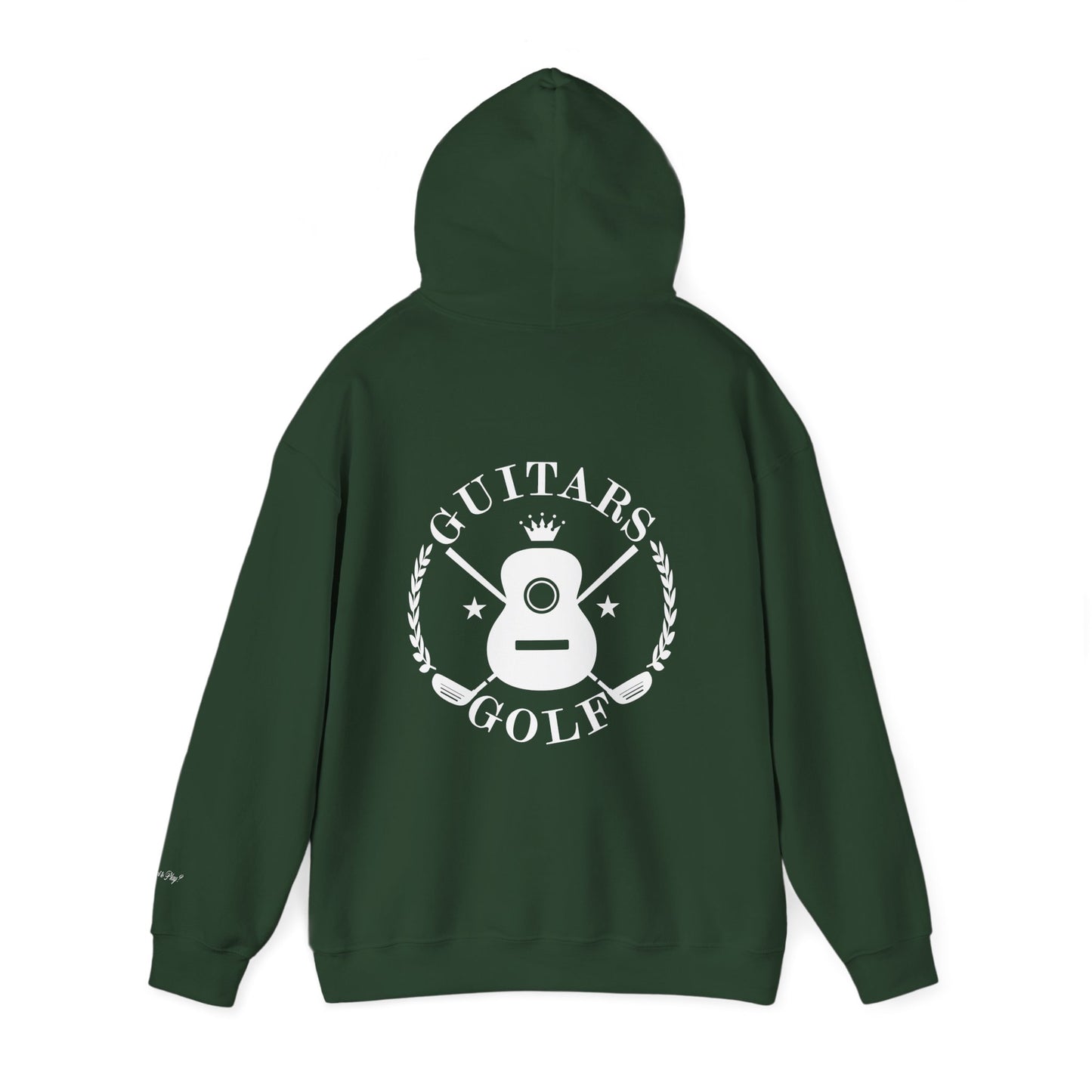"guitars&golf" White Logo Heavy Blend™ Hooded Sweatshirt