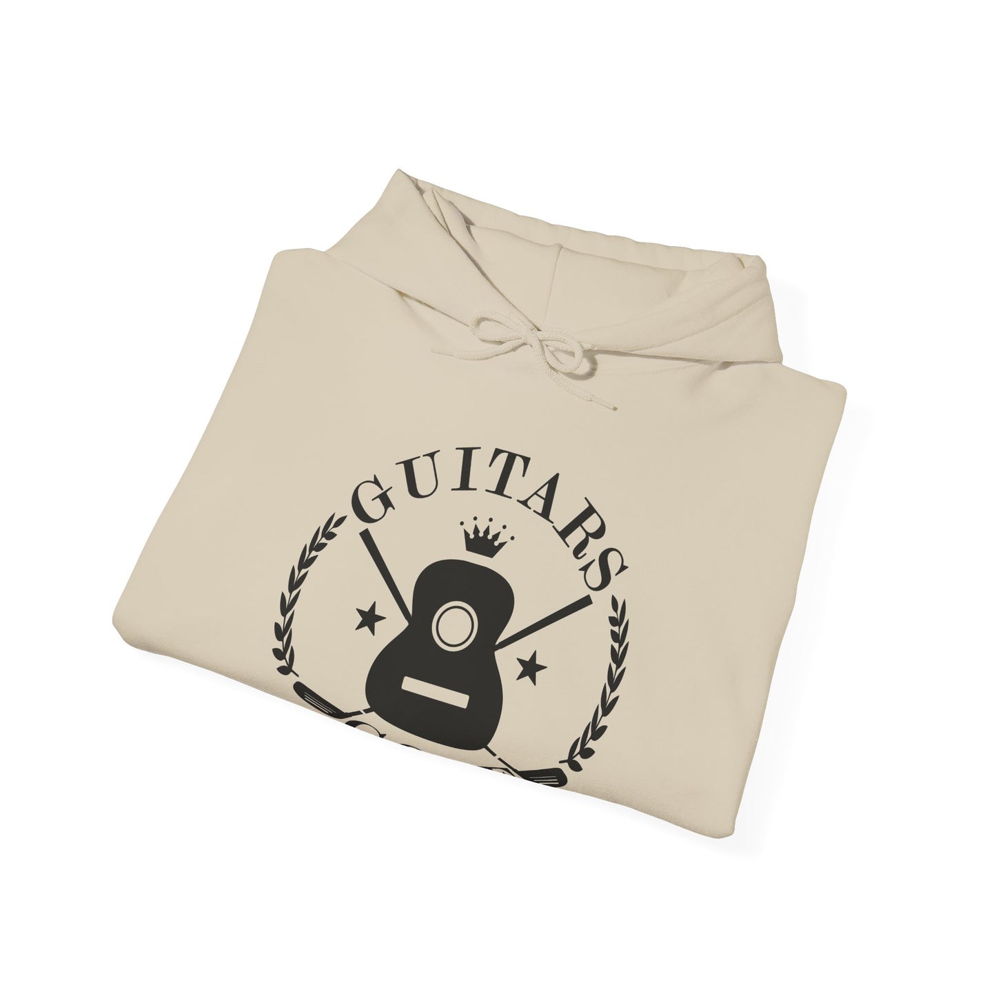 "Guitars & Golf" Logo Black Front Heavy Blend™ Hooded Sweatshirt