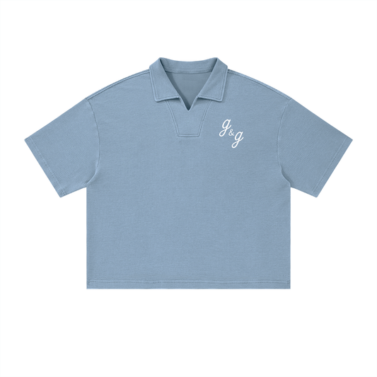 The g&g Vintage Wash "Waffle Box" Polo