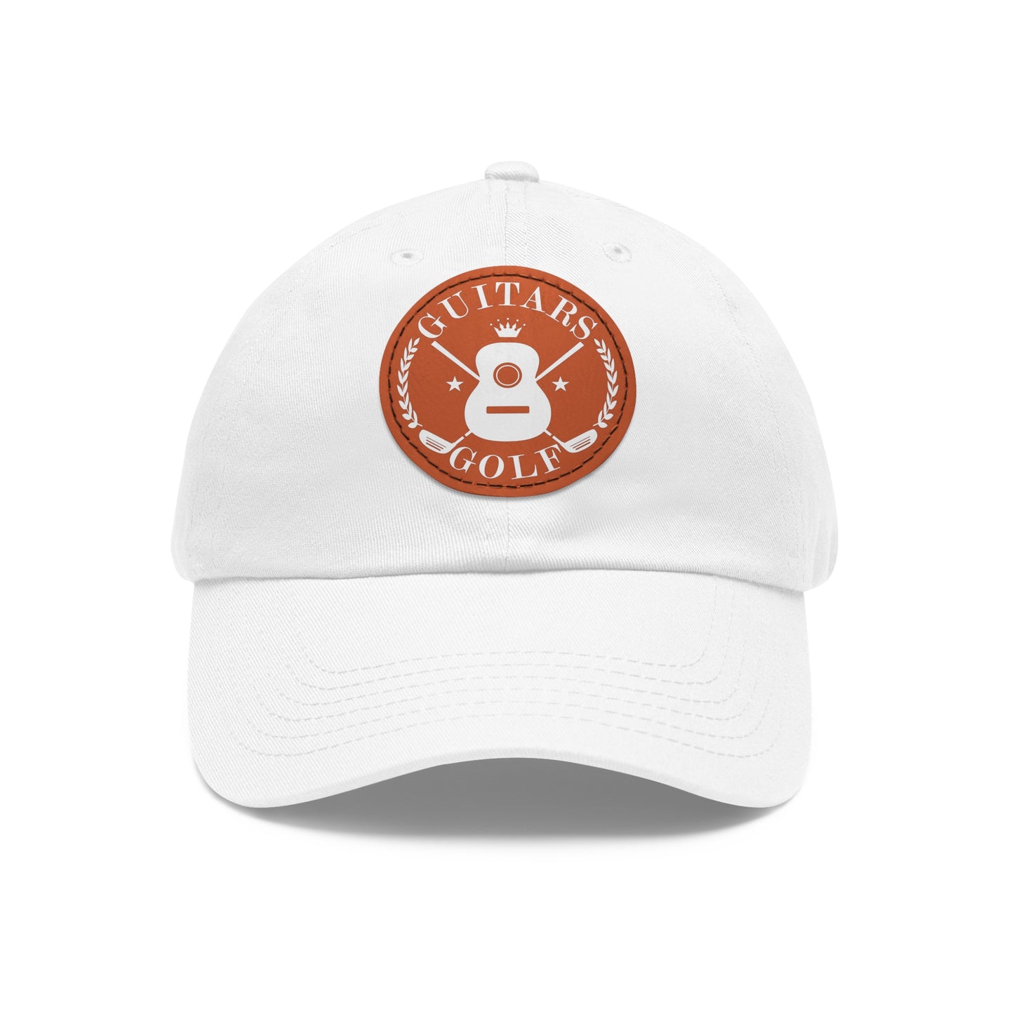 "Guitars and Golf" Logo Dad Hat with Leather Patch