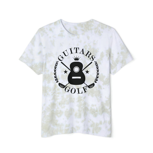 "Guitars and Golf" Black Logo Unisex Tie-Dyed T-Shirt 2 Colors