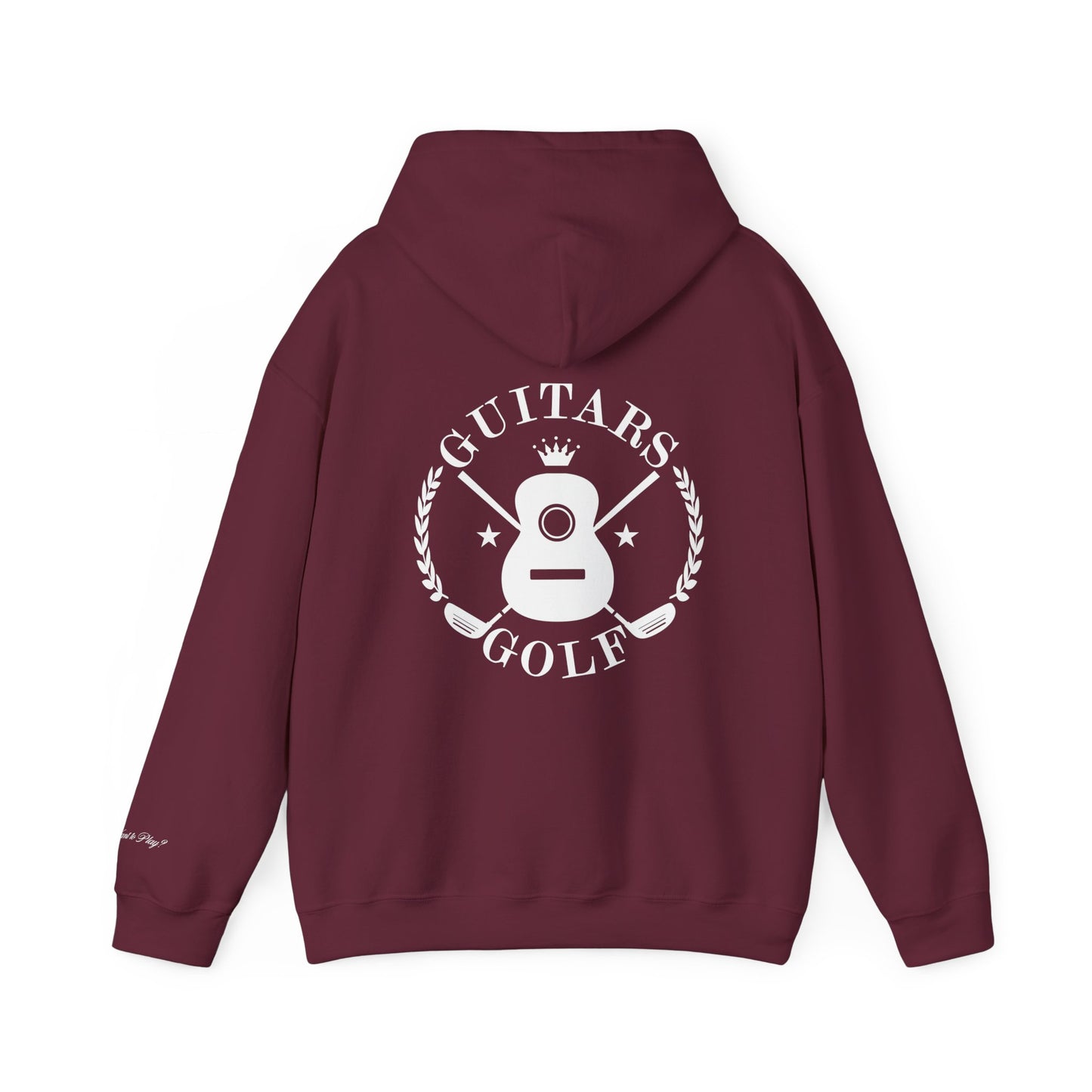 "guitars&golf" White Logo Heavy Blend™ Hooded Sweatshirt