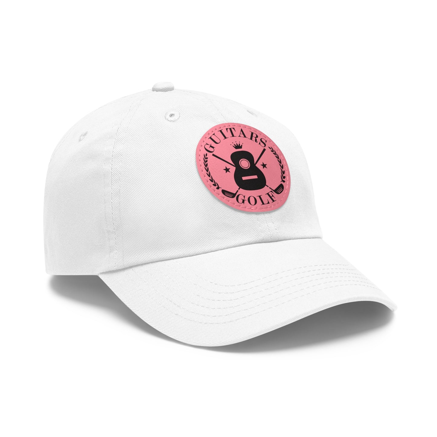 "Guitars and Golf" Logo Dad Hat with Leather Patch