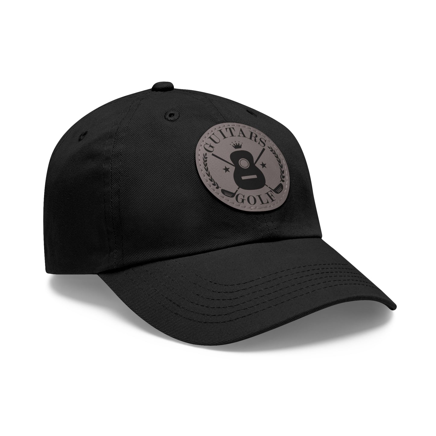 "Guitars and Golf" Logo Dad Hat with Leather Patch