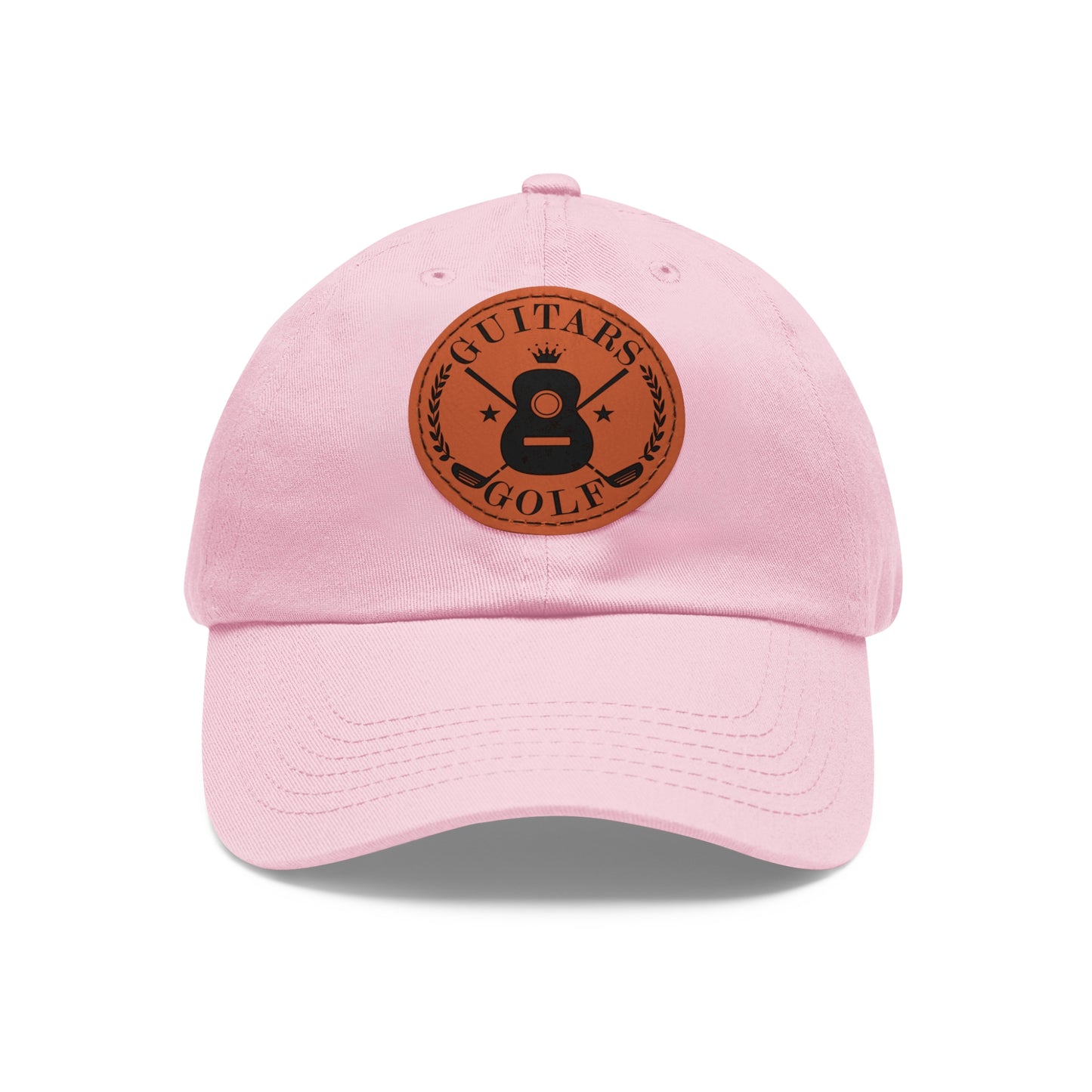 "Guitars and Golf" Logo Dad Hat with Leather Patch