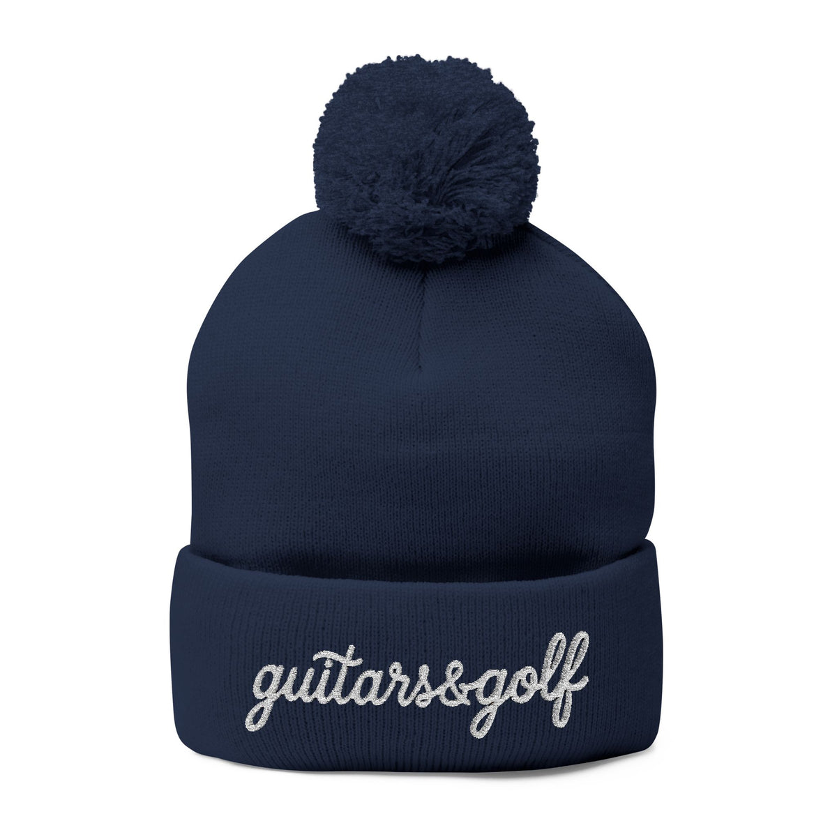 The "Ralphy" guitars&golf Embroidered Pom-Pom Knit Cap