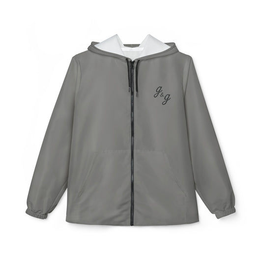 "Color Wheel" g&g Unisex Windbreaker Jacket in Charcoal