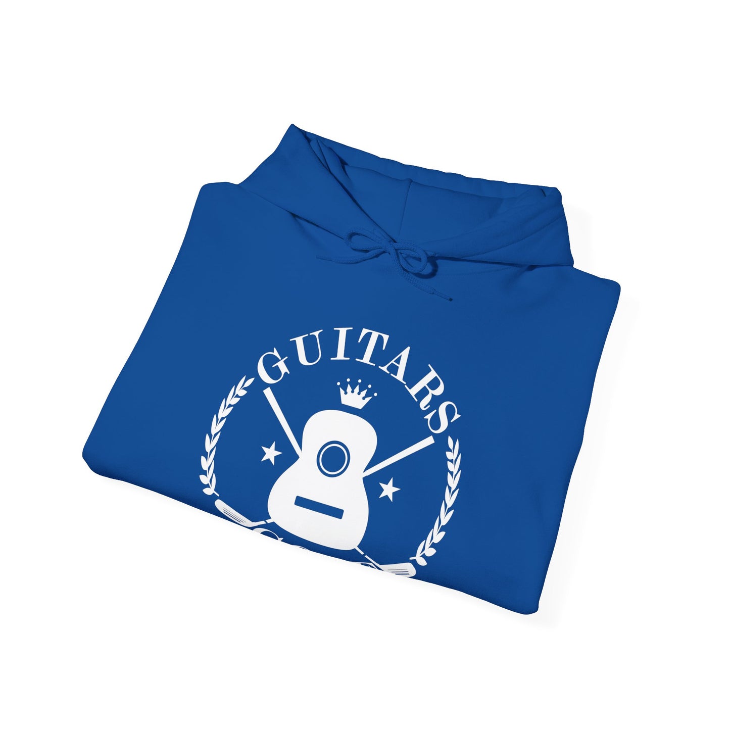 "Guitars & Golf" Logo White Front Heavy Blend™ Hooded Sweatshirt