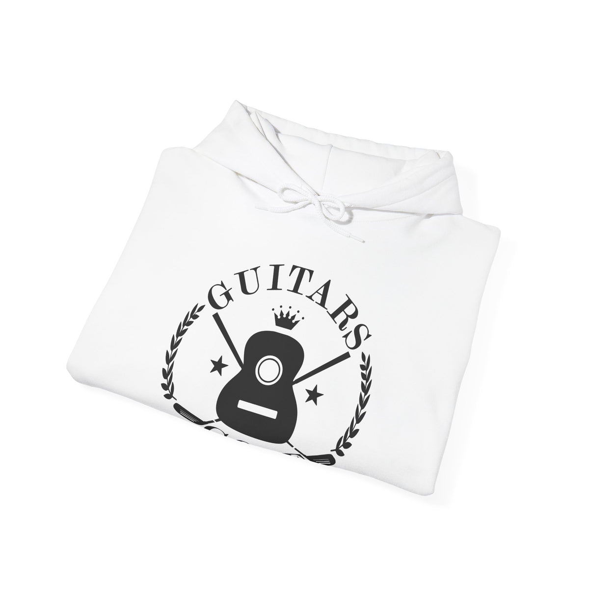 "Guitars & Golf" Logo Black Front Heavy Blend™ Hooded Sweatshirt