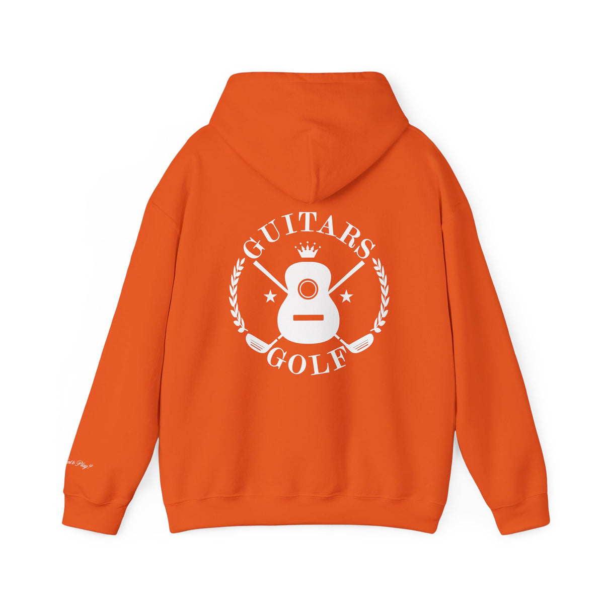 "guitars&golf" White Logo Heavy Blend™ Hooded Sweatshirt