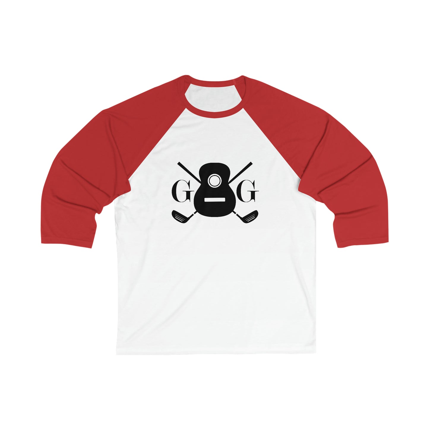 "G&G" Black Logo Front on Your Color Choice Unisex 3\4 Sleeve Baseball Tee