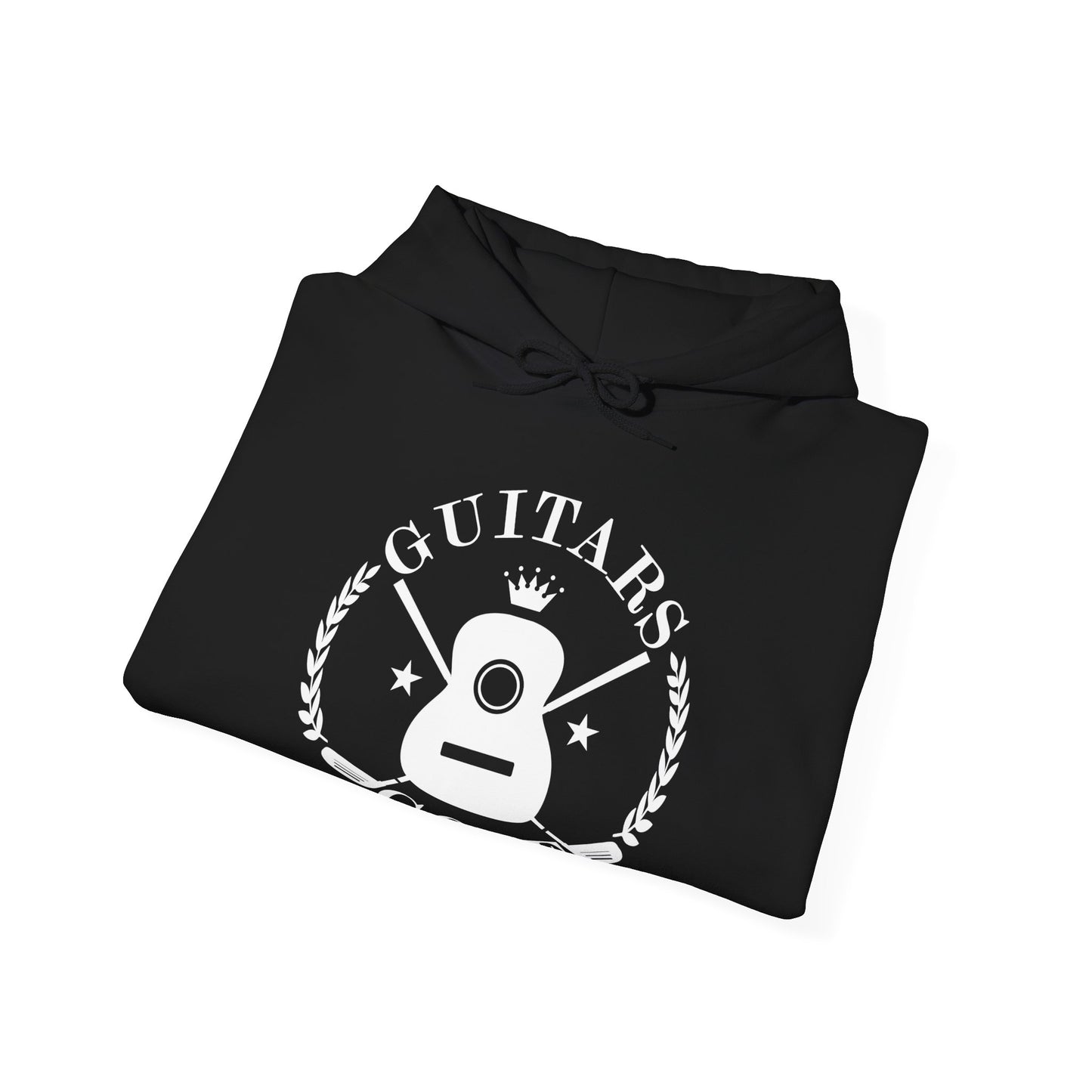 "Guitars & Golf" Logo White Front Heavy Blend™ Hooded Sweatshirt