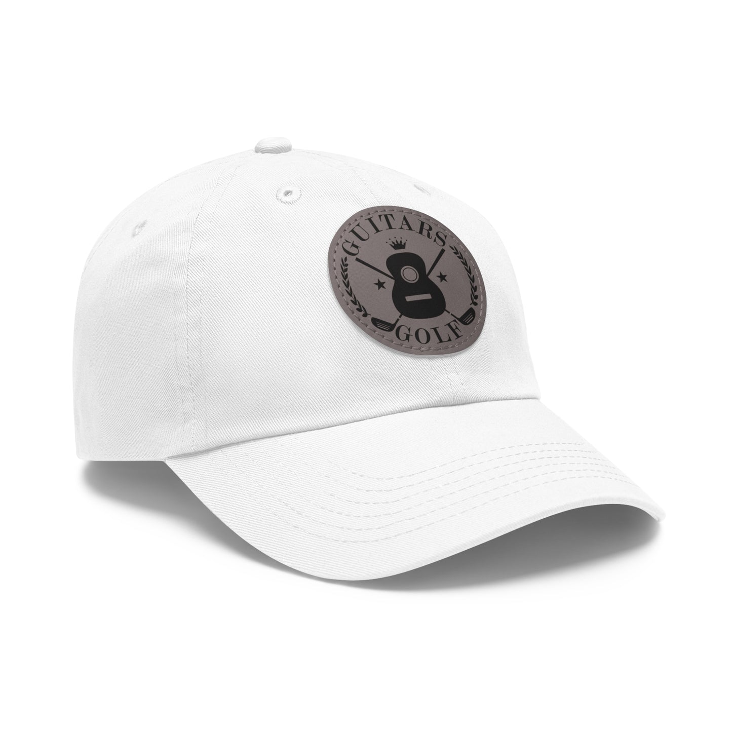 "Guitars and Golf" Logo Dad Hat with Leather Patch