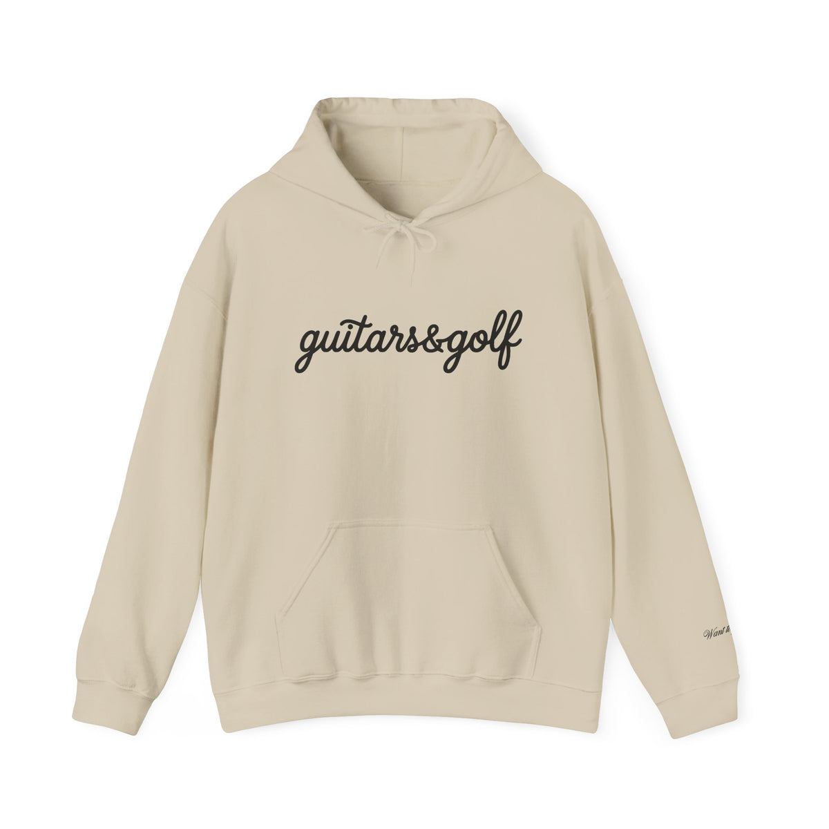 "guitars&golf" White Logo Heavy Blend™ Hooded Sweatshirt