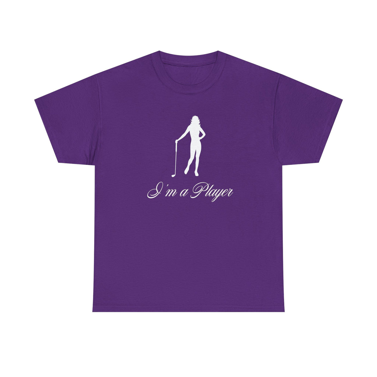 All Cotton "I'm a Player" Golf Girl White Logo